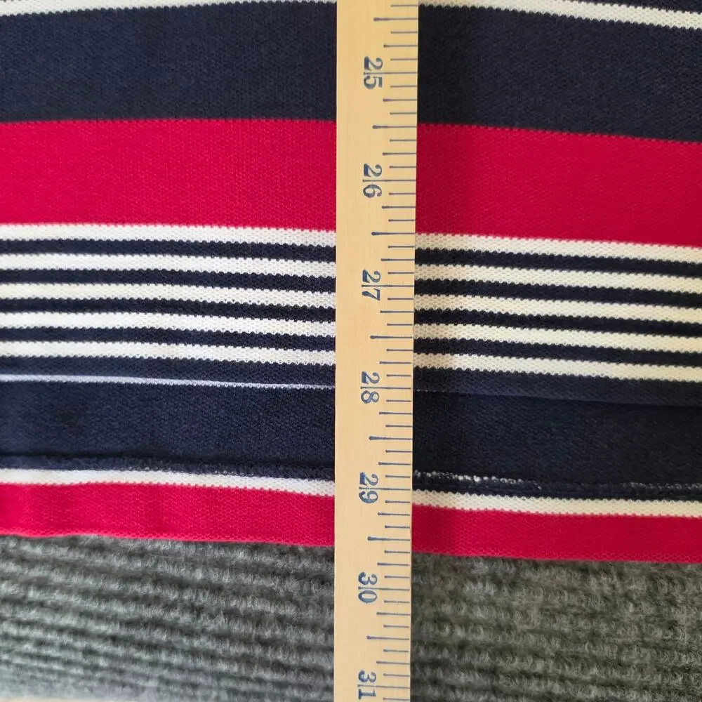 Ralph Lauren Polo Golf Men's XL Red Blue White Striped Short Sleeve Polo